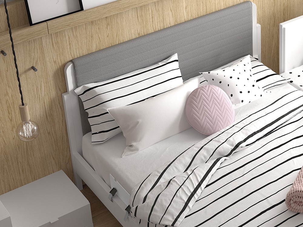 Cojín redondo zig-zag malva