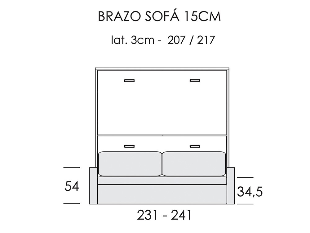 Litera abatible con sofá y arcón de almacenaje QB Next Tegar Mobel - 3