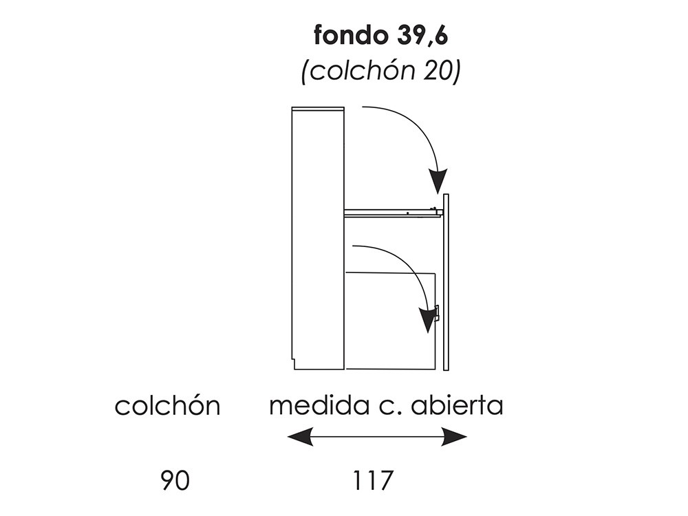 Litera abatible con sofá y arcón de almacenaje QB Next Tegar Mobel - 4