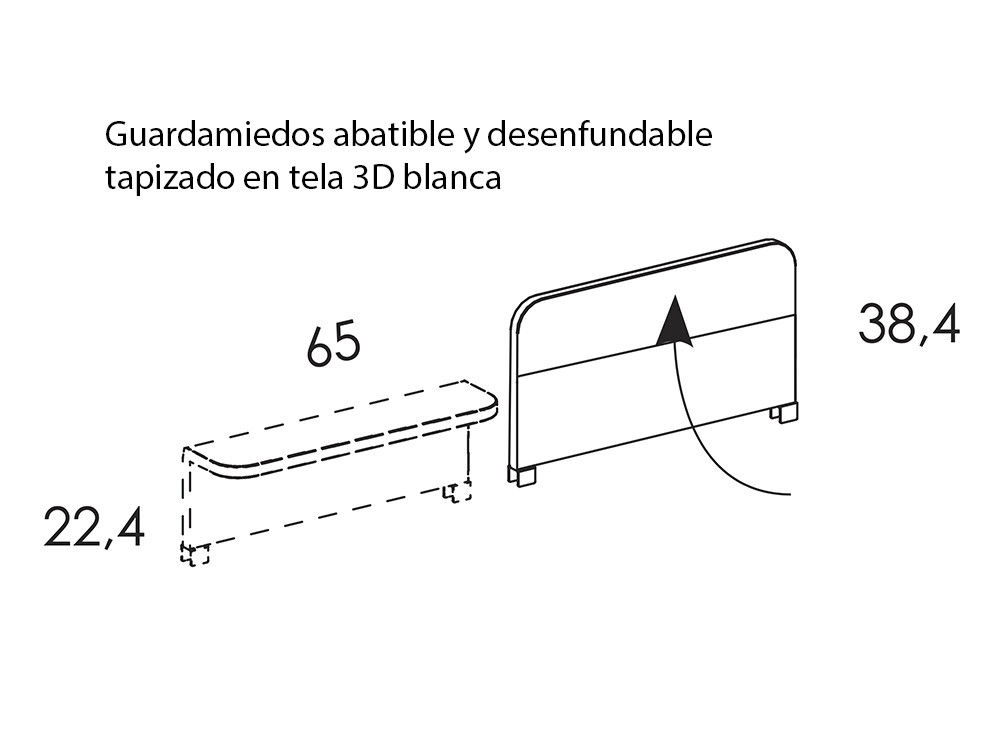 Litera abatible con sofá y arcón de almacenaje QB Next Tegar Mobel - 5