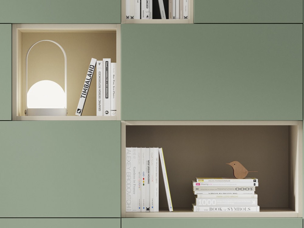 aparador alto lacado en cuarzo mate on de vive