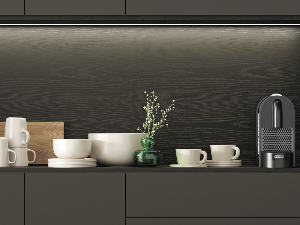 boiserie lacada en taiga mate con luz led on de vive