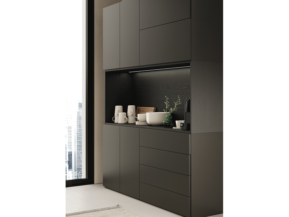 boiserie lacada en taiga mate con luz led on de vive