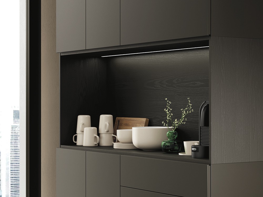 boiserie lacada en taiga mate con luz led on de vive