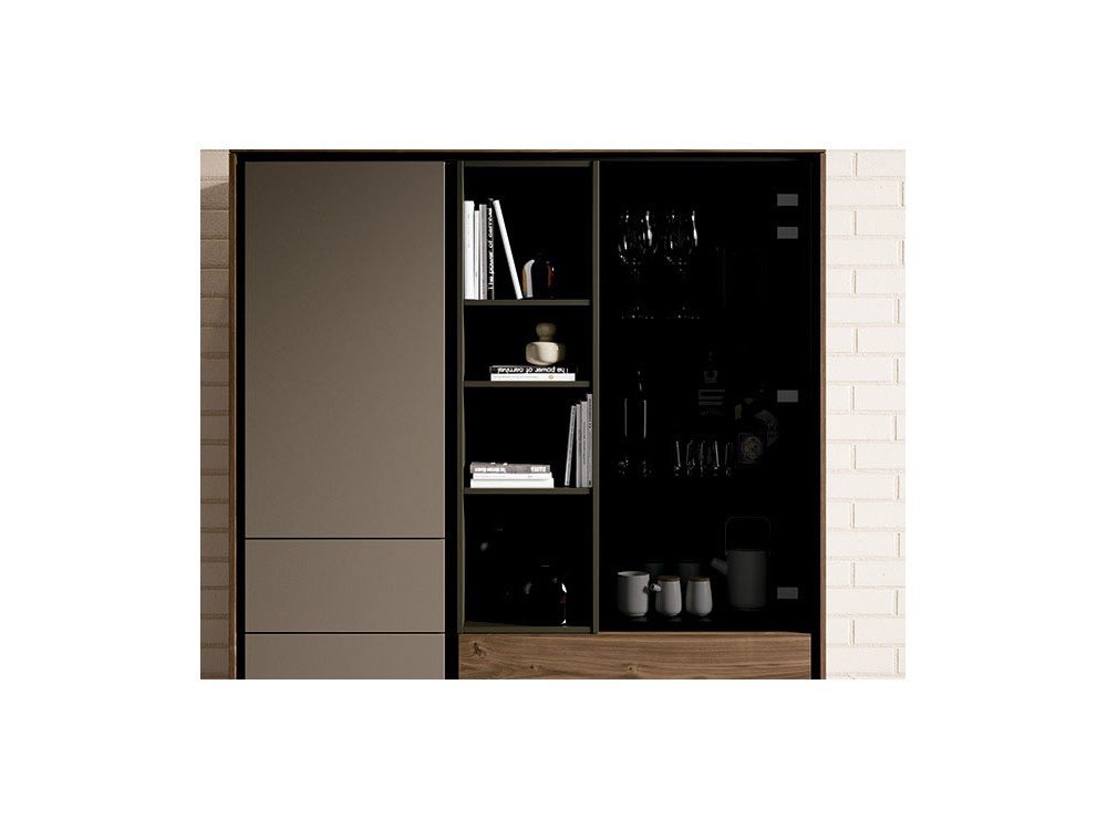 Aparador alto con puerta vitrina New Book Vive - 2