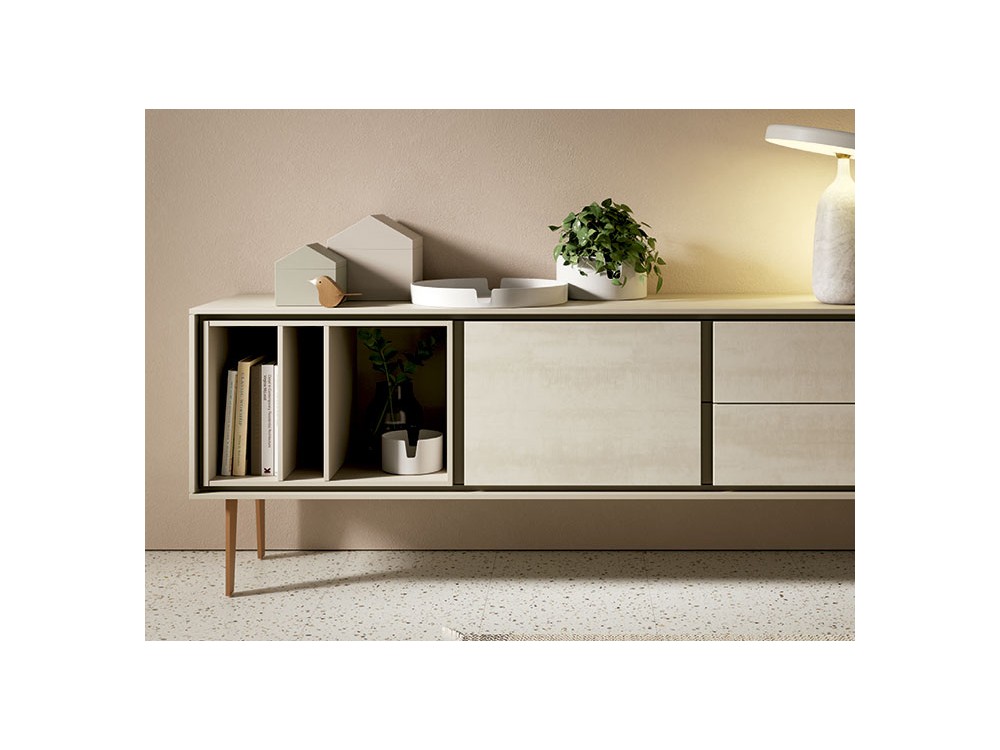 Aparador con frentes cerámica blaze snow New Book Vive - 2