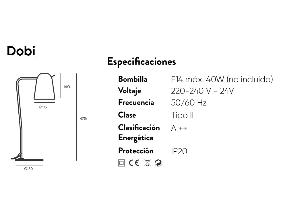 Lámpara de sobremesa Dobi Aromas del Campo - 3