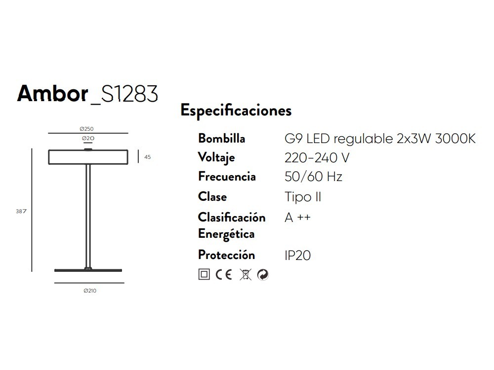 Lámpara de sobremesa Ambor Aromas del Campo - 6