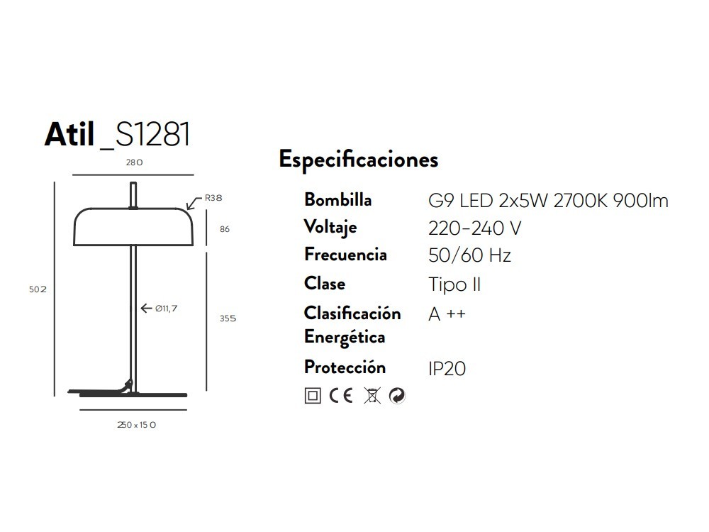 Lámpara de sobremesa Atil Aromas del Campo - 5