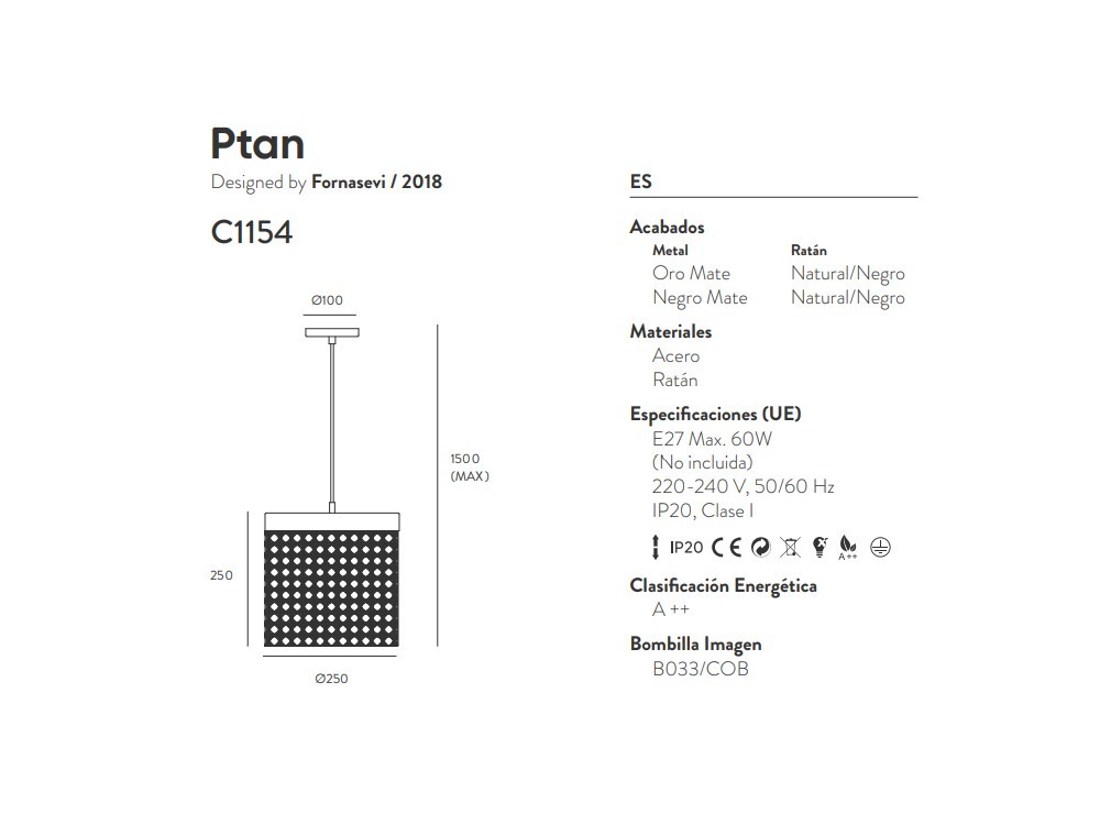 Lámpara de techo Ptan Aromas del Campo - 6