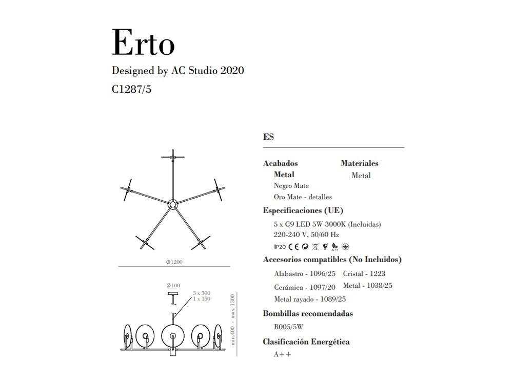 Lámpara de techo Erto Multi Aromas del Campo - 18