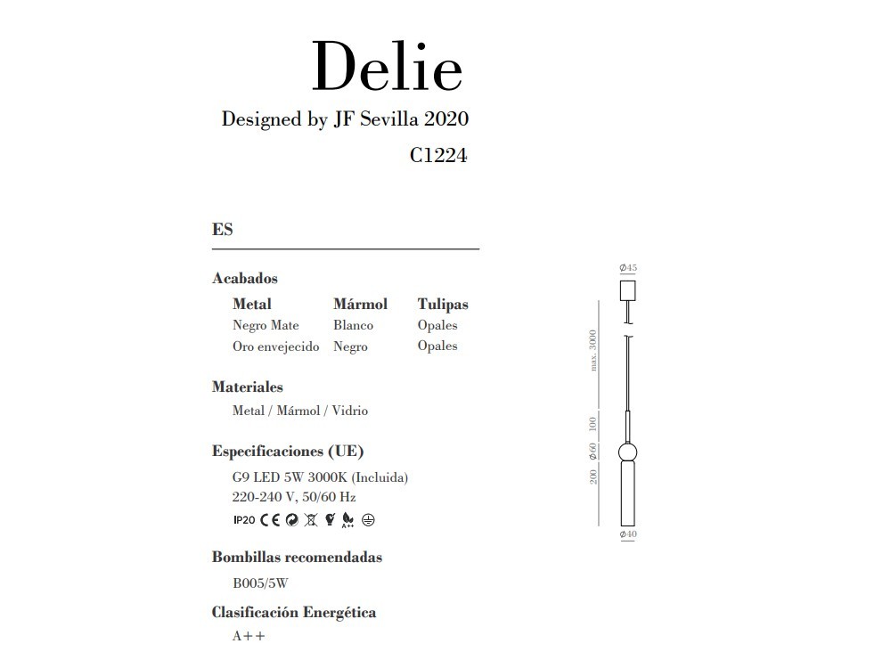 Lámpara de techo Delie Aromas del Campo - 7