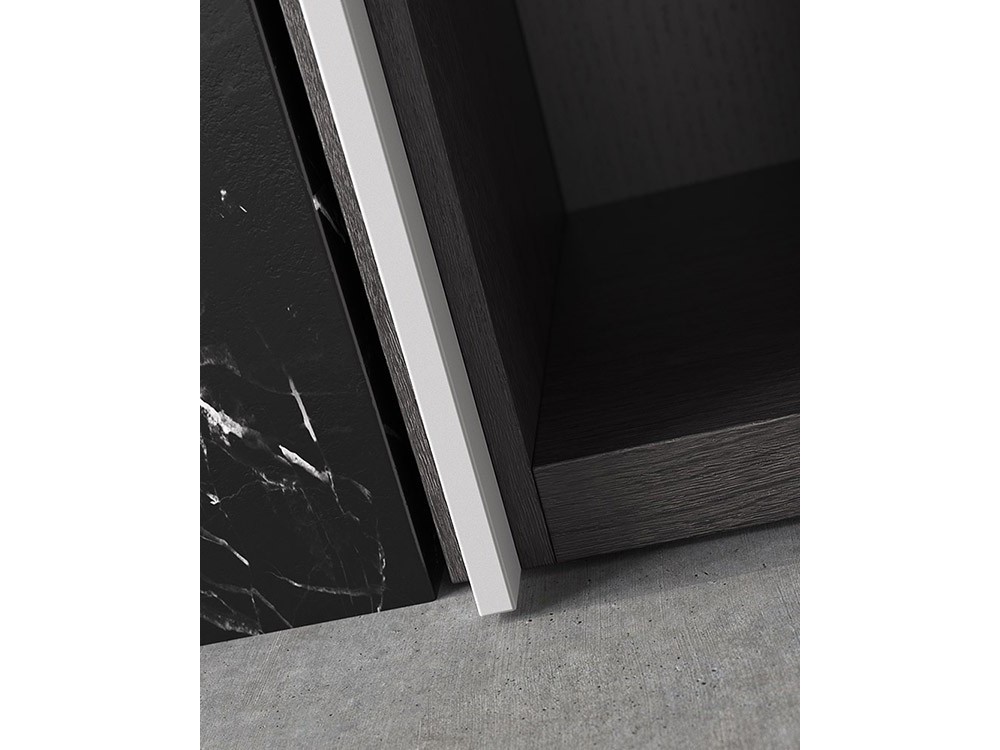 Composición para salón con librería y vitrina Muss