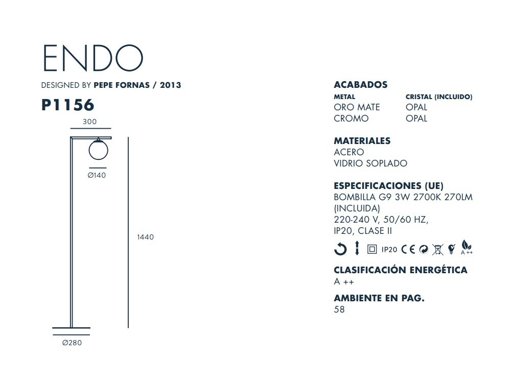 Lámpara de pie Endo Aromas del Campo - 8