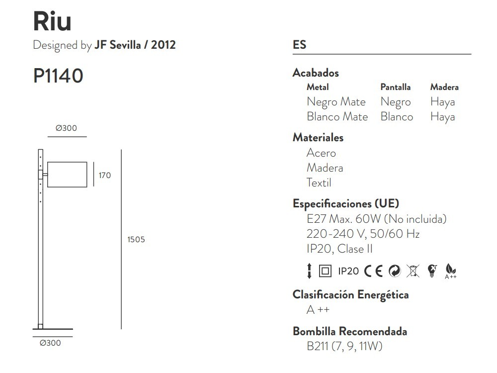 Lámpara de pie Riu Aromas del Campo - 3