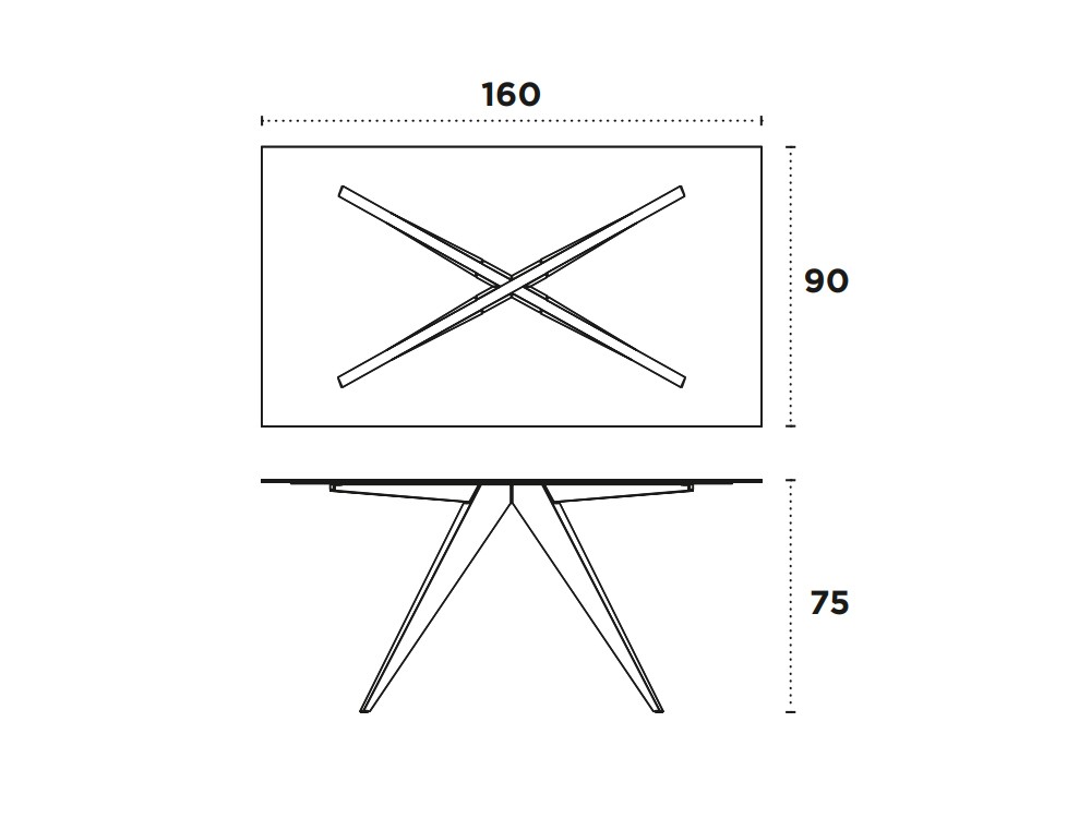 Mesa August B CH Design con base de madera y sobre de cristal templado de Mobles Nacher - 4