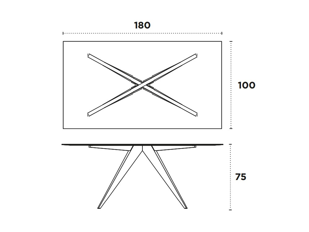 Mesa August B CH Design con base de madera y sobre de cristal templado de Mobles Nacher - 5