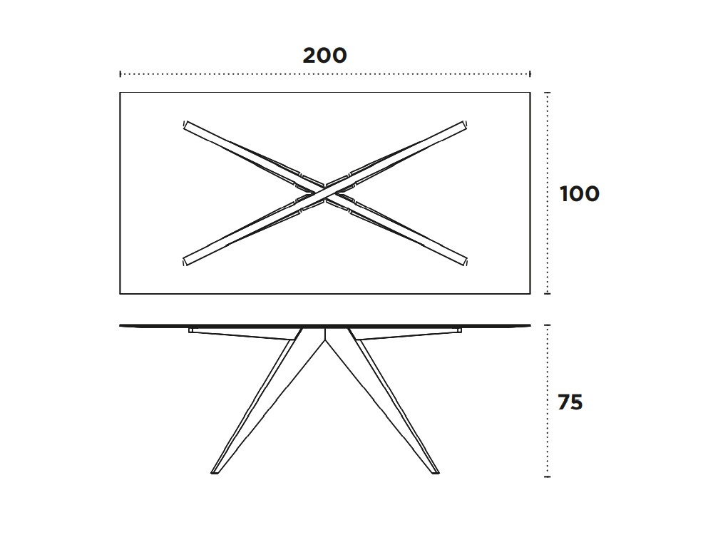 Mesa August B CH Design con base de madera y sobre de cristal templado de Mobles Nacher - 6