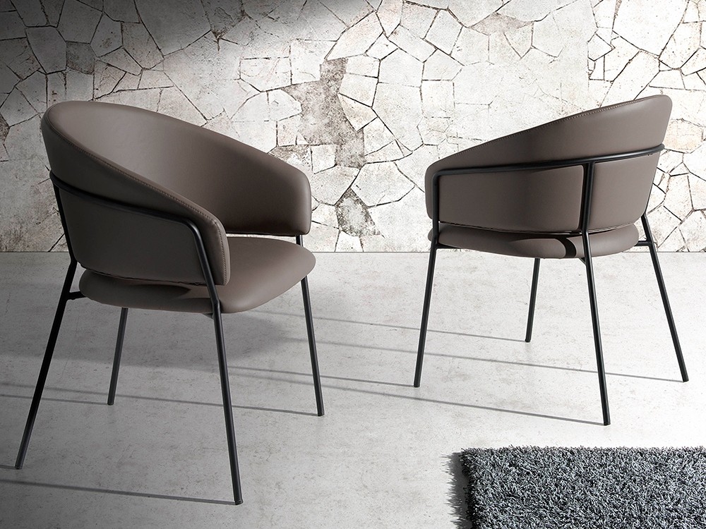 Silla tapizada en polipiel con diseño envolvente Ángel Cerdá 4088 Ángel Cerdá - 7