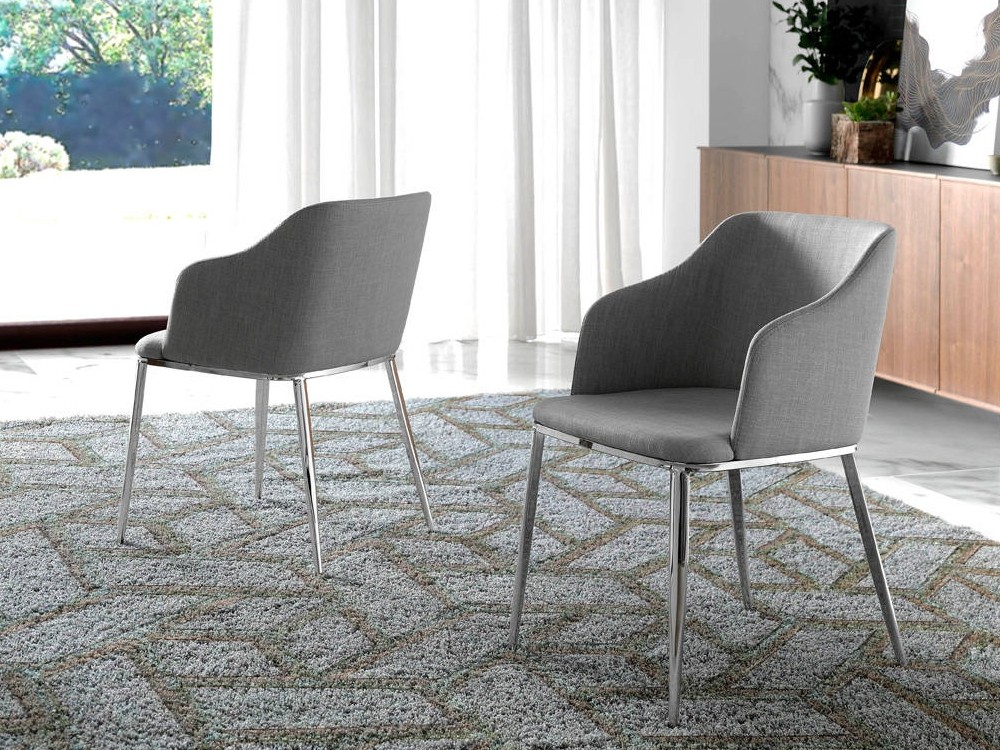 Silla tapizada en tela con estructura de acero Ángel Cerdá 4050 Ángel Cerdá - 2