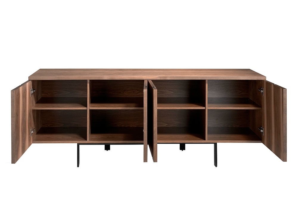 Aparador de madera chapada en nogal con acero 3124 Ángel Cerdá - 1