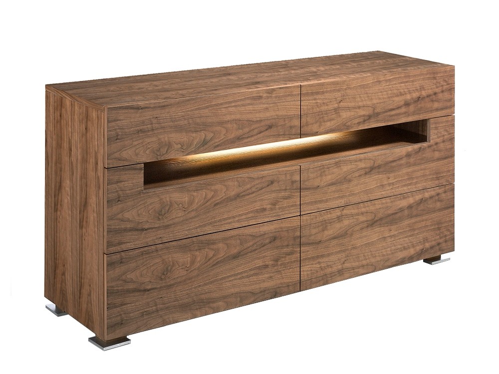 Aparador chapado en nogal con iluminación interior 7076 Ángel Cerdá - 1