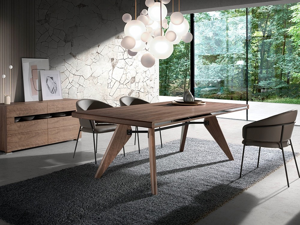 Aparador chapado en nogal con iluminación interior 7076 Ángel Cerdá - 3