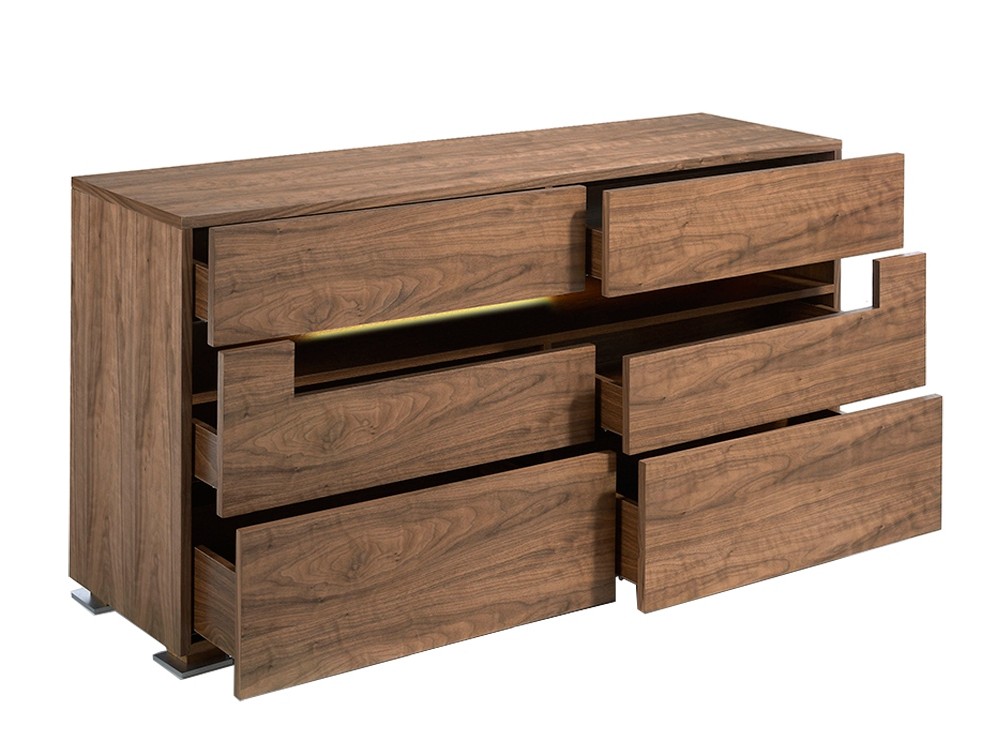 Aparador chapado en nogal con iluminación interior 7076 Ángel Cerdá - 4