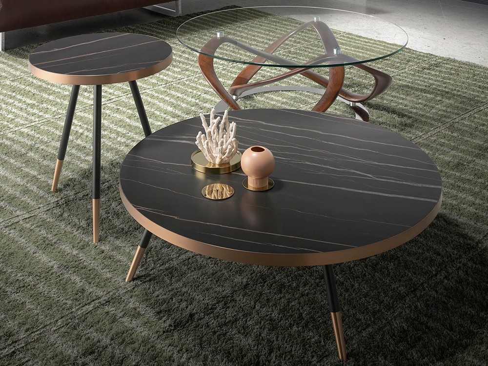 Mesa de centro redonda en porcelánico y acero 2068 Ángel Cerdá - 3