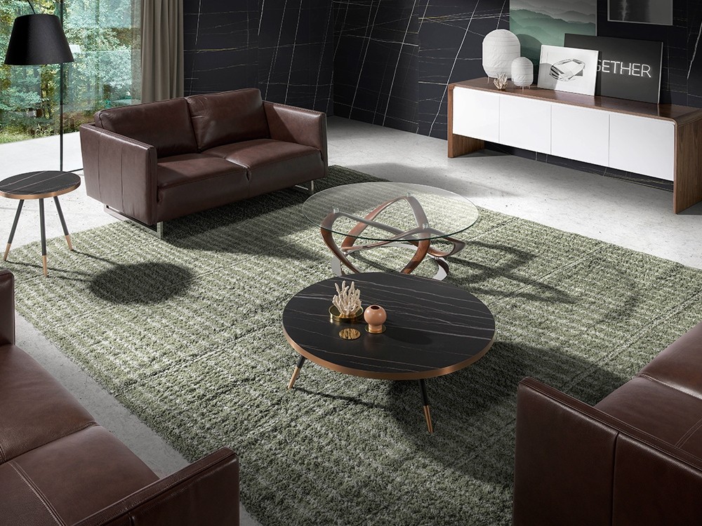 Mesa de centro redonda en porcelánico y acero 2068 Ángel Cerdá - 4