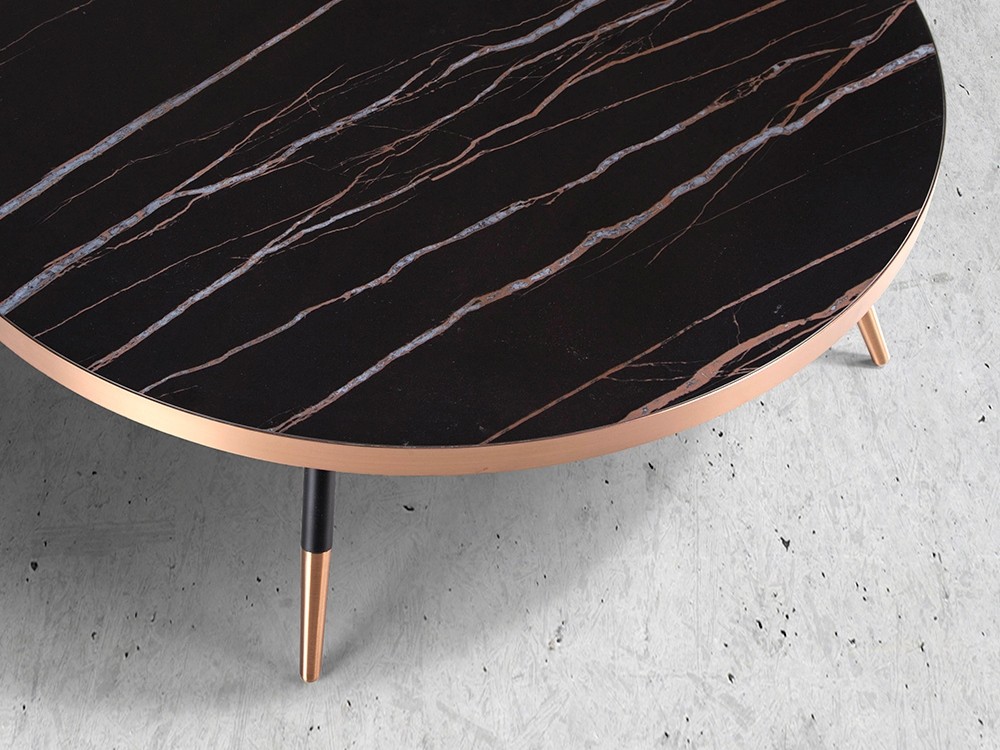 Mesa de centro redonda en porcelánico y acero 2068 Ángel Cerdá - 5