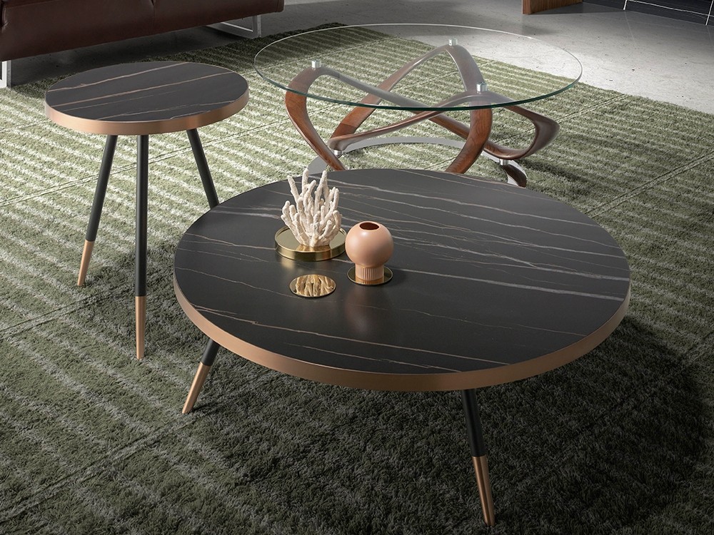 Mesa de centro de cristal templado y estructura de madera 2064 Ángel Cerdá - 2