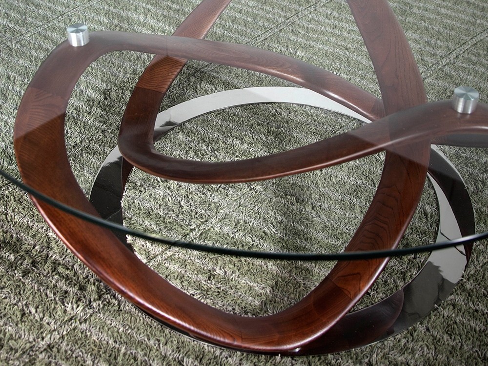 Mesa de centro de cristal templado y estructura de madera 2064 Ángel Cerdá - 3