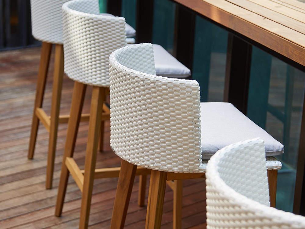 Taburete alto de exterior Arc Point Point - 10