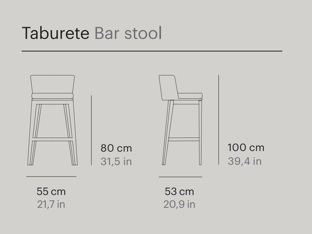 Taburete alto de exterior Arc Point Point - 11