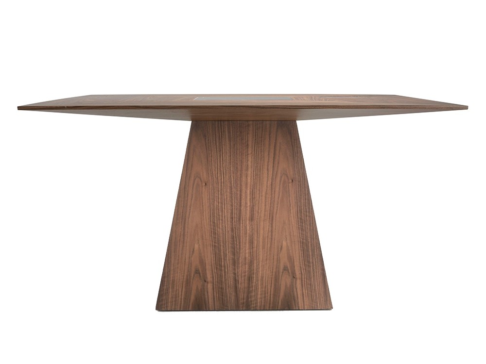 Mesa de comedor cuadrada en madera chapada en nogal 1079 Ángel Cerdá - 2