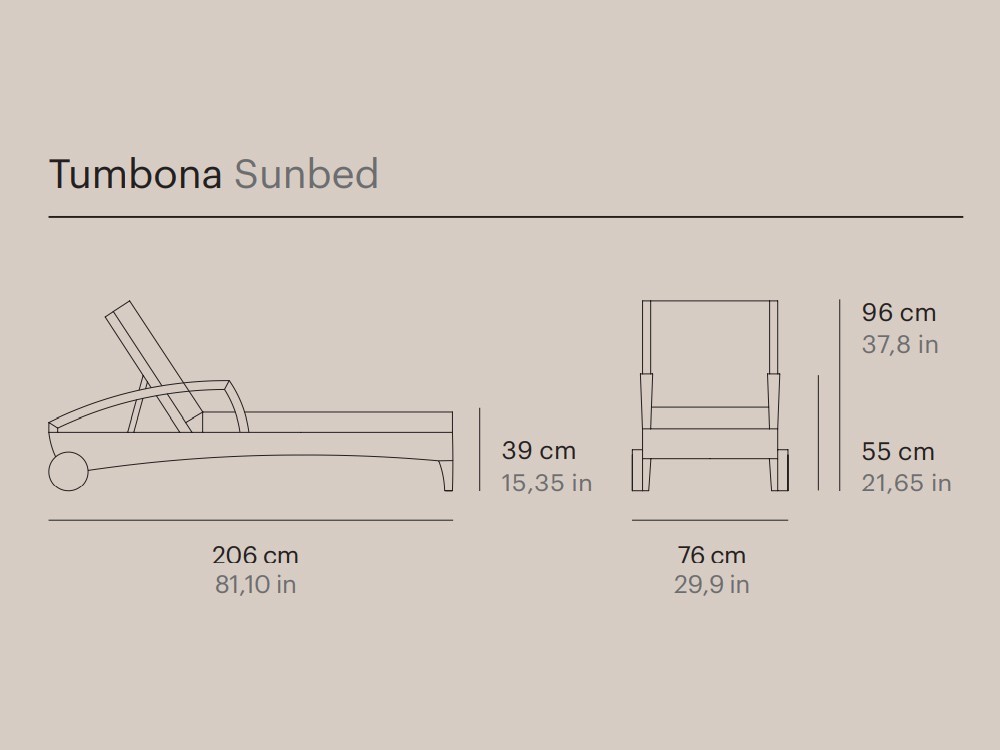 Tumbona de jardín Breda Point Point - 12