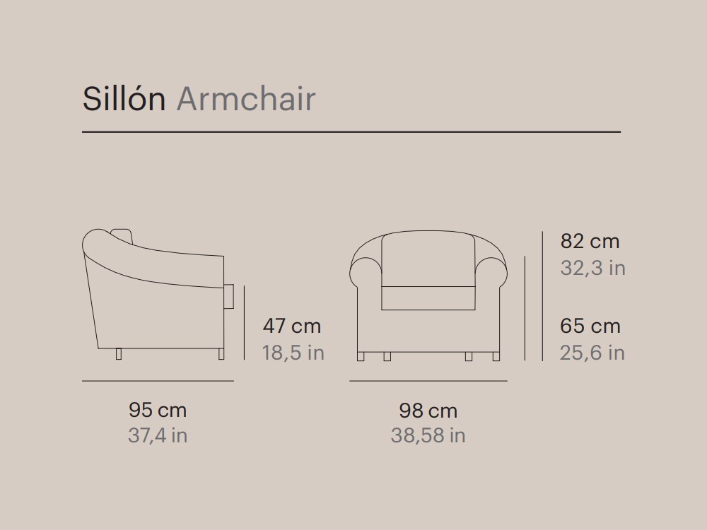 Sillón de fibra sintética Brumas Point Point - 8