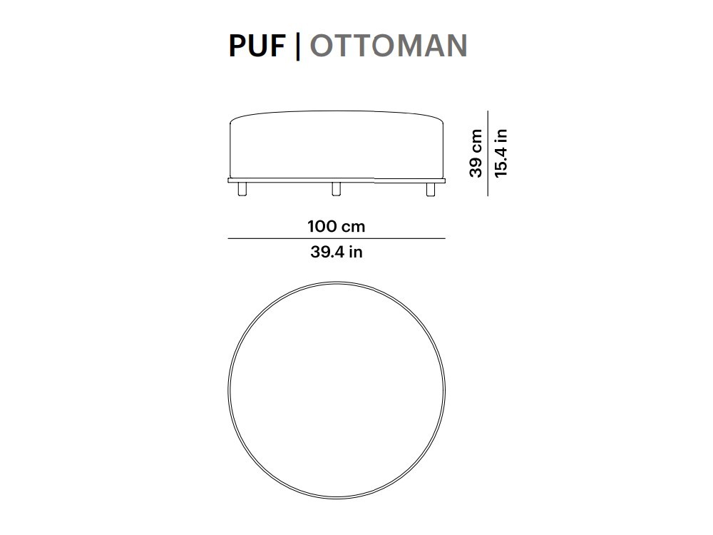 Puf para exterior fUp grande Point Point - 16