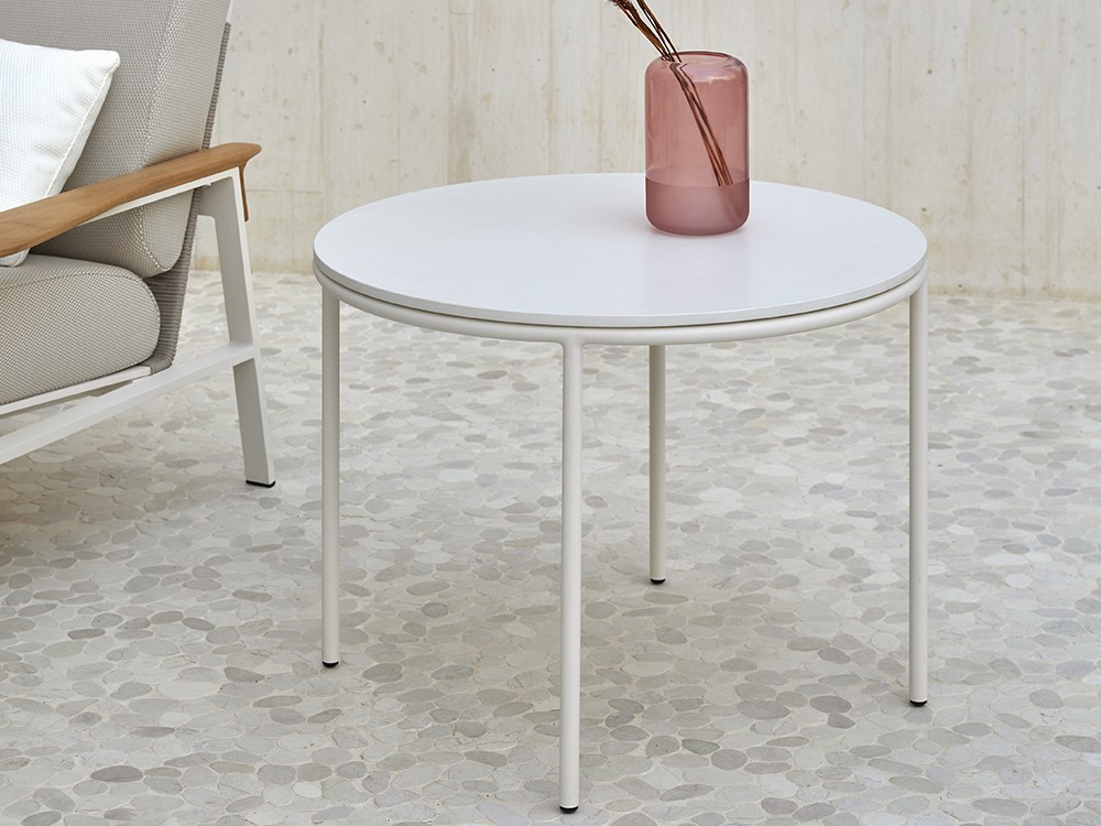 Mesa auxiliar redonda para salón exterior de aluminio y hpl City Point - 1