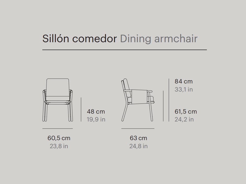 Sillón de comedor de madera de teca Hamp Point Point - 25