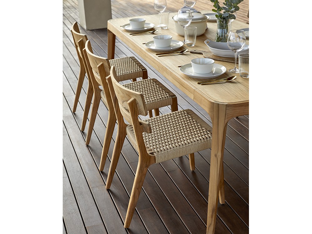 Silla de madera de teca Paralel Point Point - 9