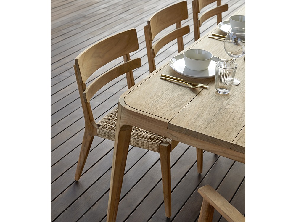 Silla de madera de teca Paralel Point Point - 10