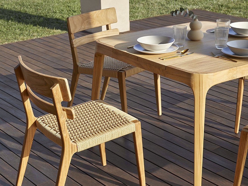 Silla de madera de teca Paralel Point Point - 12