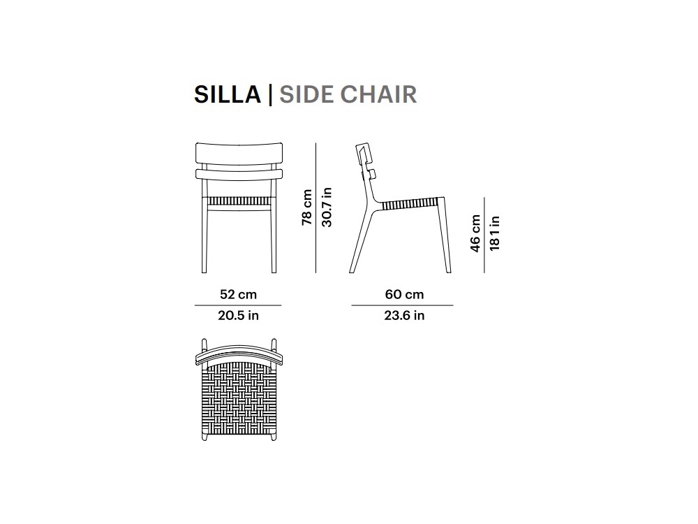 Silla de madera de teca Paralel Point Point - 7