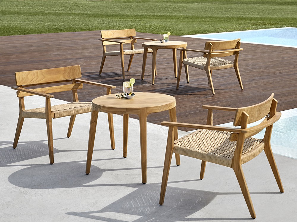 Sillón club de madera de teca Paralel Point Point - 10