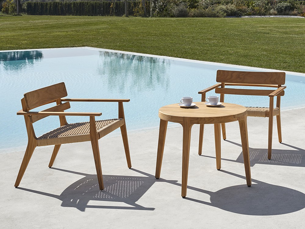 Sillón club de madera de teca Paralel Point Point - 12