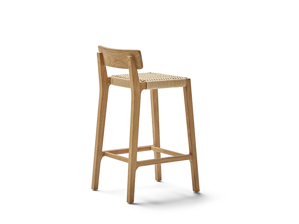 Taburete alto de madera de teca Paralel Point Point - 4