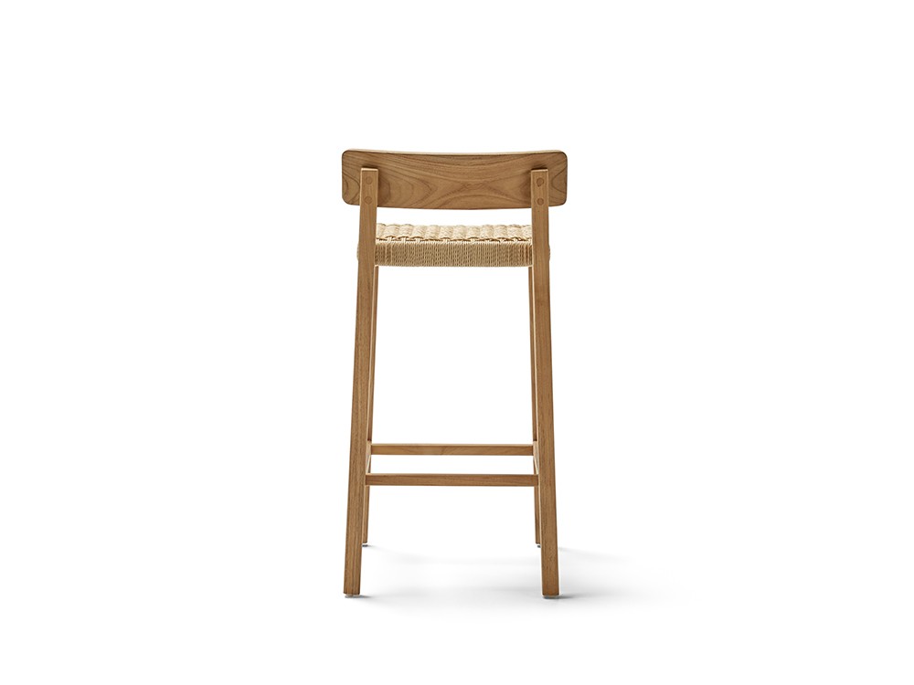 Taburete alto de madera de teca Paralel Point Point - 5