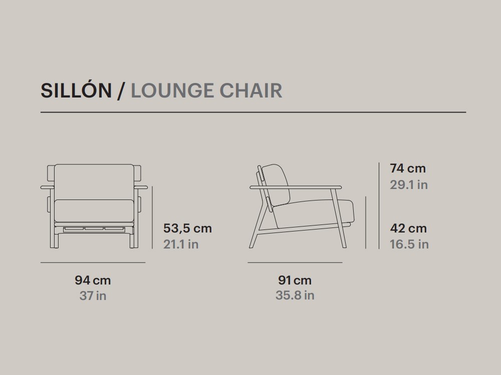 Sillón de madera de teca Paralel Point Point - 7